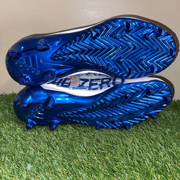 Adidas Adizero Primeknit White Blue Football Cleats Men\'s Size GV9621 NEW main image 9